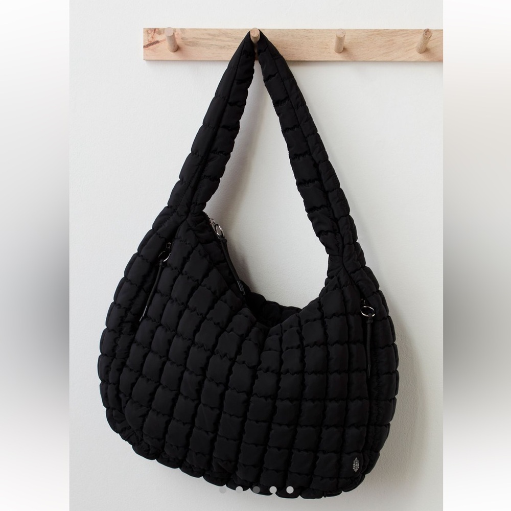 Free People Quilted Carryall Bag in black